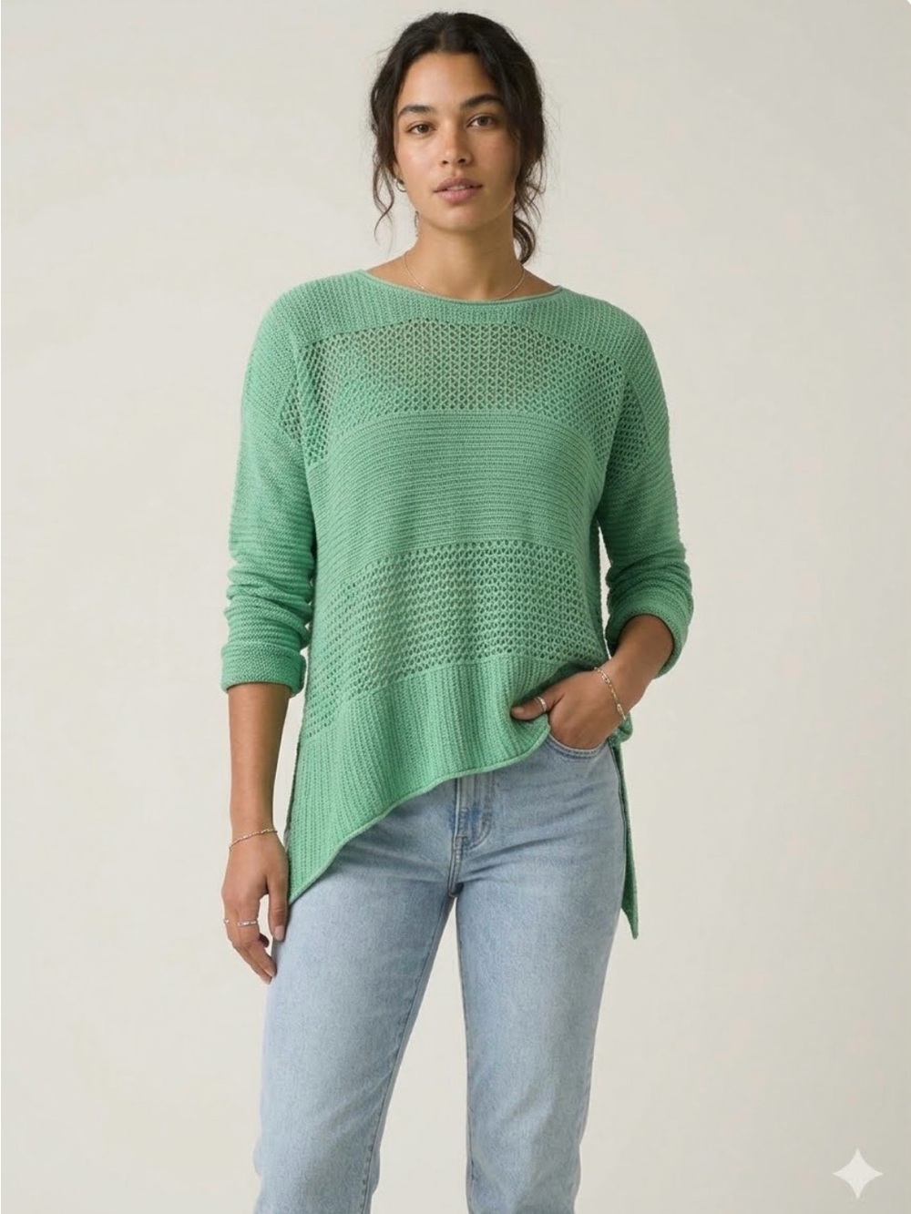 Lightweight Mint Green Knit PrAna Sweater - Women